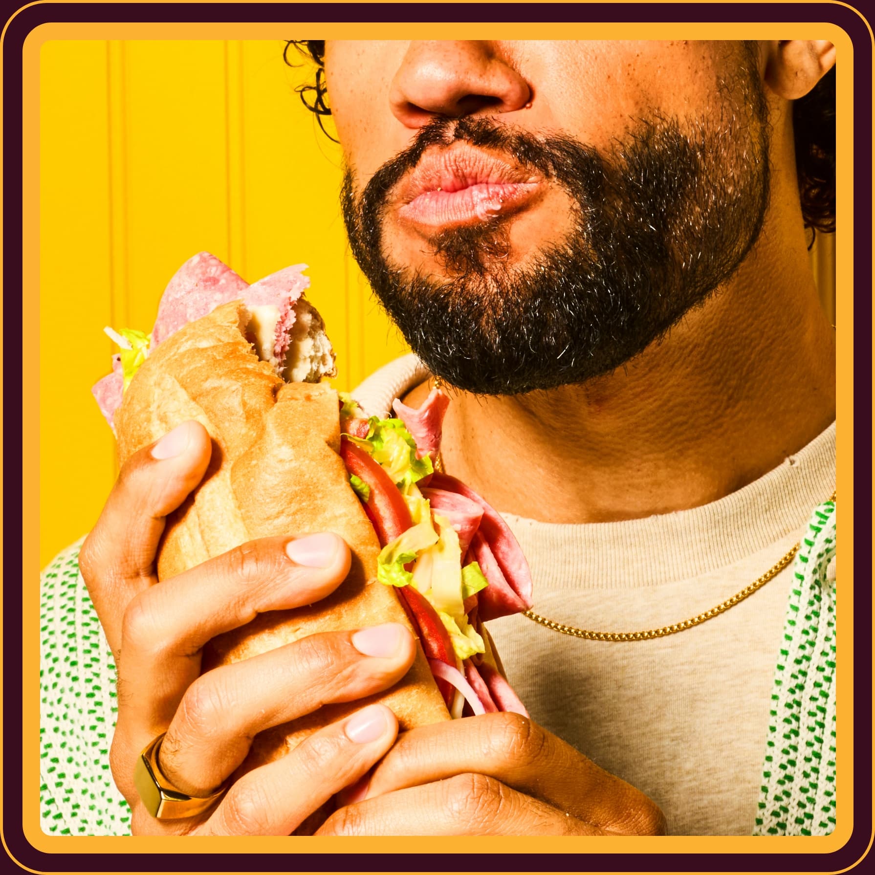 Man with sandwich